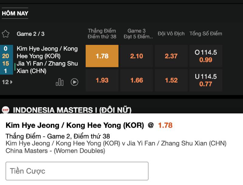 Cá cược trực tiếp (Live betting)