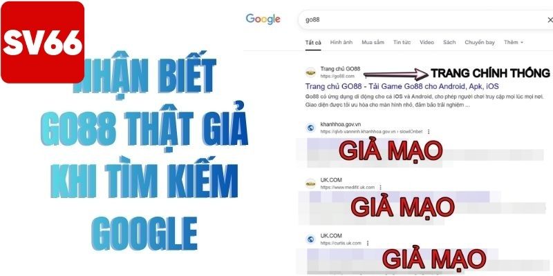 Go88 bị giả danh có tên miền sai chuẩn